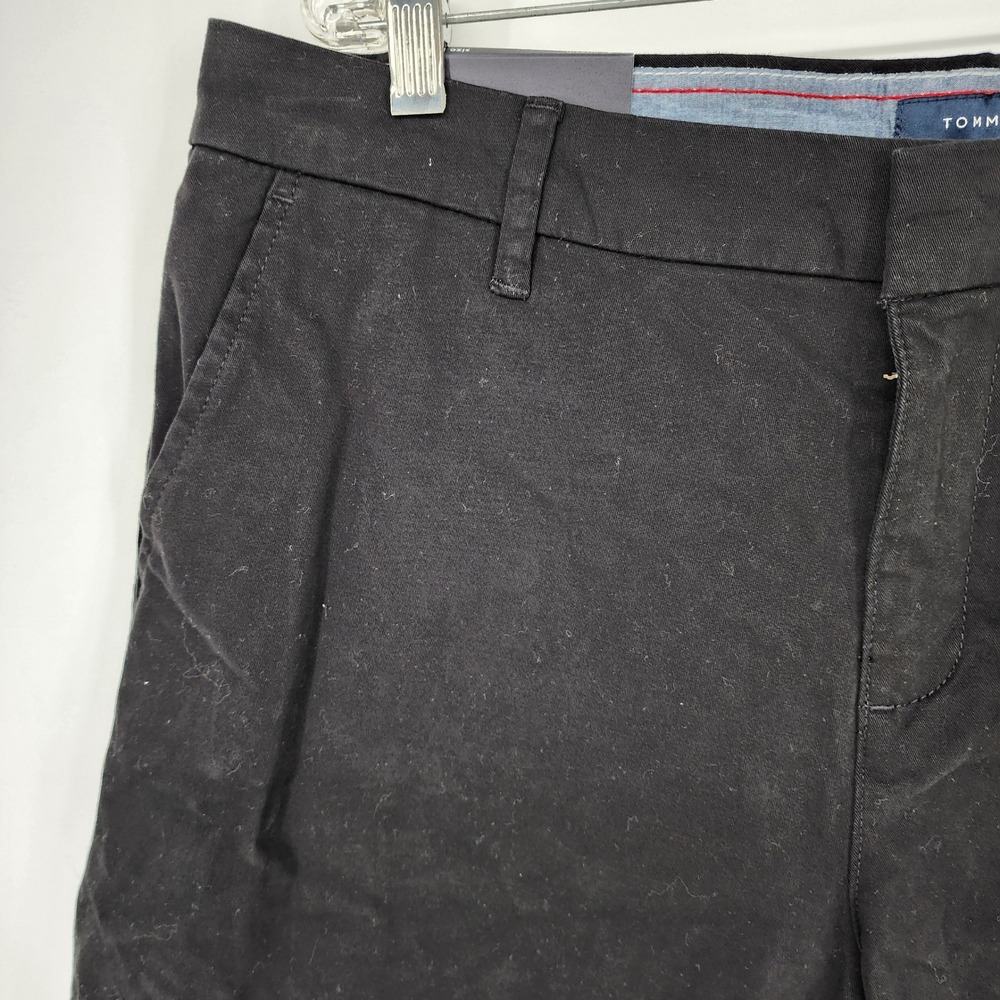 Tommy Hilfiger Hollywood Black Bermuda Shorts NWT 14 Solid Stretch Mid Rise - Picture 6 of 6